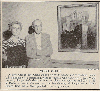Illustration for article titled An incredibly surreal photo of the real-life goths from American Gothic